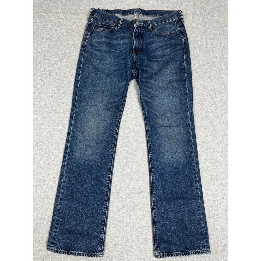 Abercrombie Fitch Kilby Boot Jeans 32x32 Blue Darkwash Stretch 100% Cotton Denim
